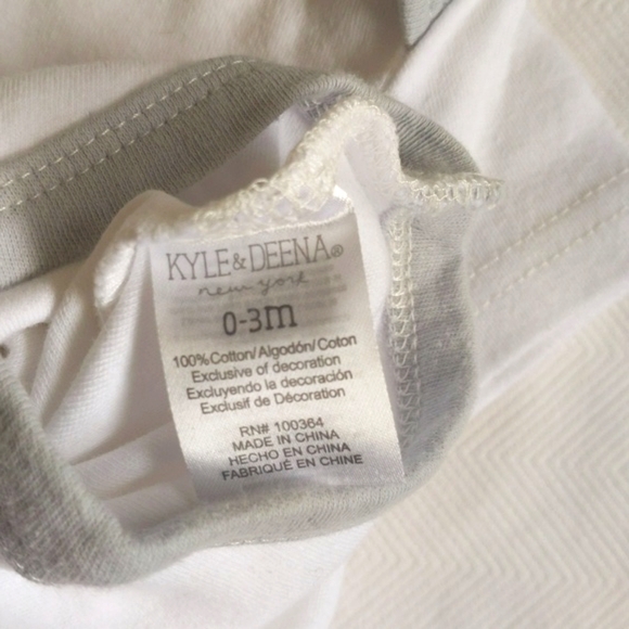 kyle & deena neutral sheep graphic bodysuit diaper shirt 0-3 months baby unisex - Picture 5 of 6